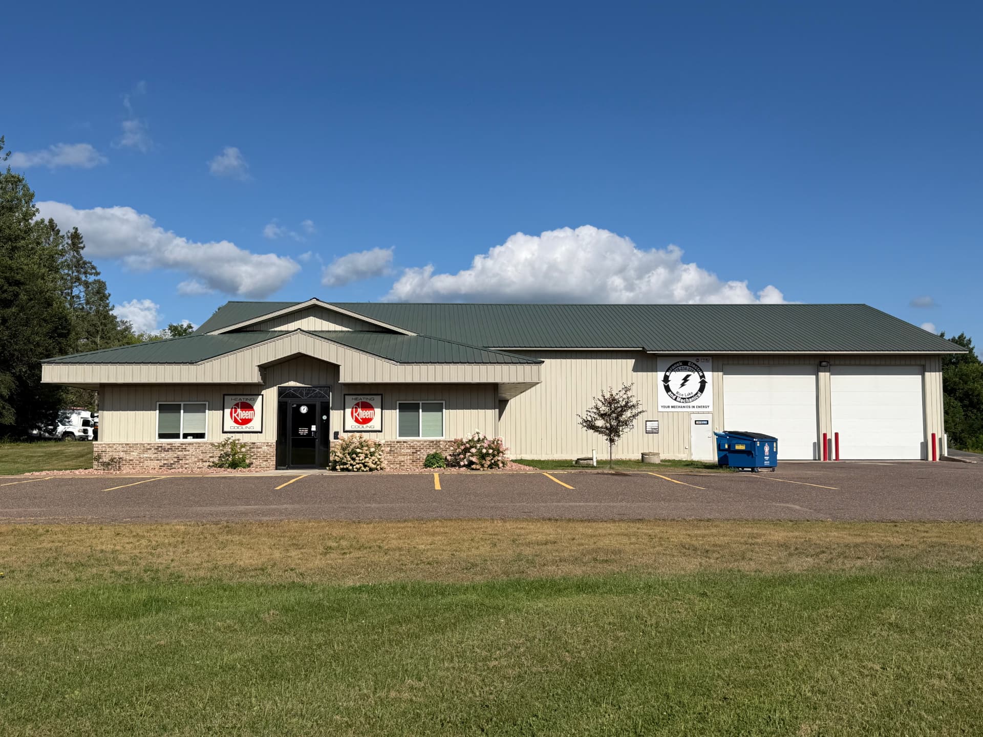 Beranek Electric and Mechanical shop and office at 2081 18 3/4th St in Rice Lake, Wisconsin
